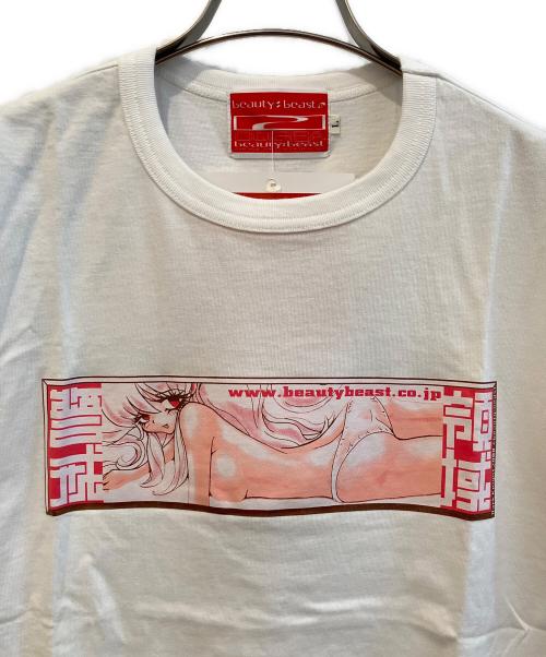 beauty:beast（ビューティービースト）beauty:beast (ビューティービースト) COSPA (コスパ) 半袖Tシャツ ホワイト サイズ:Lの古着・服飾アイテム