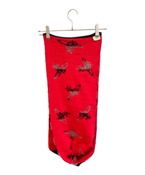 Vivienne Westwood（ヴィヴィアンウエストウッド）Vivienne Westwood (ヴィヴィアンウエストウッド) オーブスヌード レッド×グレーの古着・服飾アイテム
