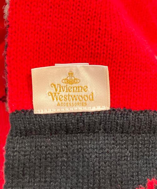 Vivienne Westwood（ヴィヴィアンウエストウッド）Vivienne Westwood (ヴィヴィアンウエストウッド) オーブスヌード レッド×グレーの古着・服飾アイテム