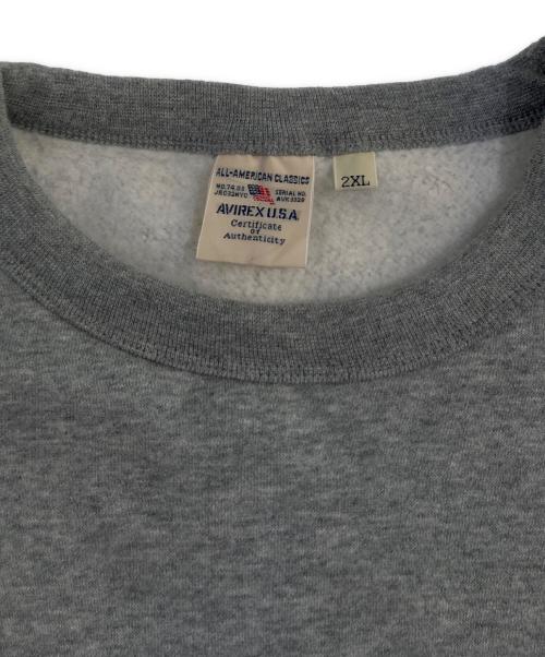 AVIREX（アヴィレックス）AVIREX (アヴィレックス) プリントスウェット グレー サイズ:2XLの古着・服飾アイテム