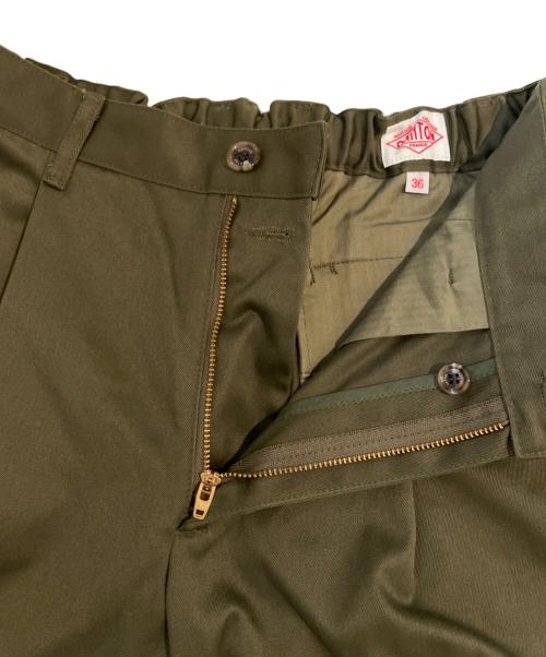 DANTON（ダントン）DANTON (ダントン) T/Cウエストポイント クロップドテーパードパンツ カーキ サイズ:36の古着・服飾アイテム