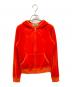 JUICY COUTURE（ジューシークチュール）の古着「ベロアジップパーカー」｜オレンジ