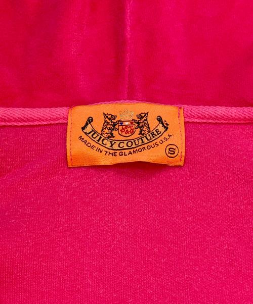 JUICY COUTURE（ジューシークチュール）JUICY COUTURE (ジューシークチュール) ベロアジップパーカー ショッキングピンク サイズ:Sの古着・服飾アイテム