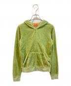 JUICY COUTUREジューシークチュール）の古着「ベロアジップパーカー」｜グリーン