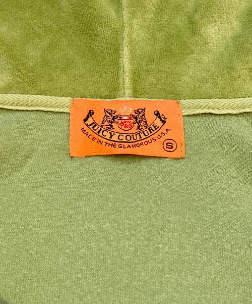 JUICY COUTURE（ジューシークチュール）JUICY COUTURE (ジューシークチュール) ベロアジップパーカー グリーン サイズ:Sの古着・服飾アイテム