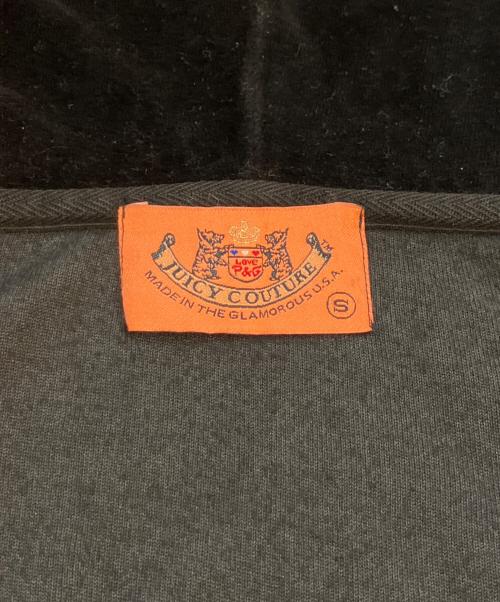 JUICY COUTURE（ジューシークチュール）JUICY COUTURE (ジューシークチュール) ベロアジップパーカー ブラック サイズ:Sの古着・服飾アイテム
