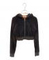 JUICY COUTURE（ジューシークチュール）の古着「ベロアジップパーカー」｜ブラック