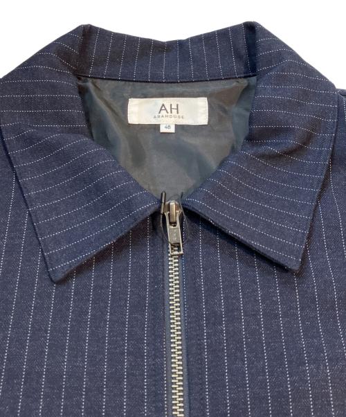 ABAHOUSE（アバハウス）ABAHOUSE (アバハウス) ストライプジャケット　7151-95-30301-3-3 ネイビー サイズ:48 未使用品の古着・服飾アイテム