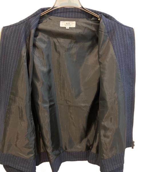 ABAHOUSE（アバハウス）ABAHOUSE (アバハウス) ストライプジャケット　7151-95-30301-3-3 ネイビー サイズ:48 未使用品の古着・服飾アイテム