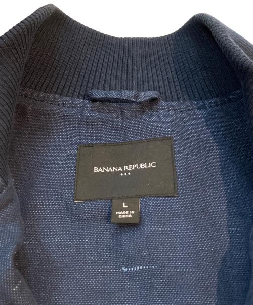 BANANA REPUBLIC（バナナリパブリック）BANANA REPUBLIC (バナナリパブリック) リネンブレンド ボンバージャケット ネイビー サイズ:Lの古着・服飾アイテム