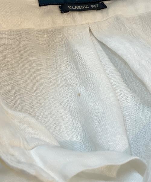 RALPH LAUREN（ラルフローレン）RALPH LAUREN (ラルフローレン) ボタンダウンリネンシャツ ホワイト サイズ:Mの古着・服飾アイテム