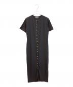 HARDY NOIRアルディーノアール）の古着「リブパールドットマキシワンピース 23-040-208-1190-2-0」｜ブラック