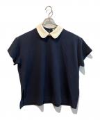 SHIPS anyシップスエニィ）の古着「バイカラー ショートスリーブプルオーバー　722-33-0036」｜ネイビー