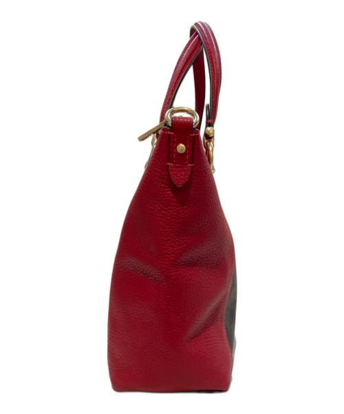 COACH（コーチ）COACH (コーチ) 2WAYバッグ/ケイシー サッチェル レッド×ブラウンの古着・服飾アイテム