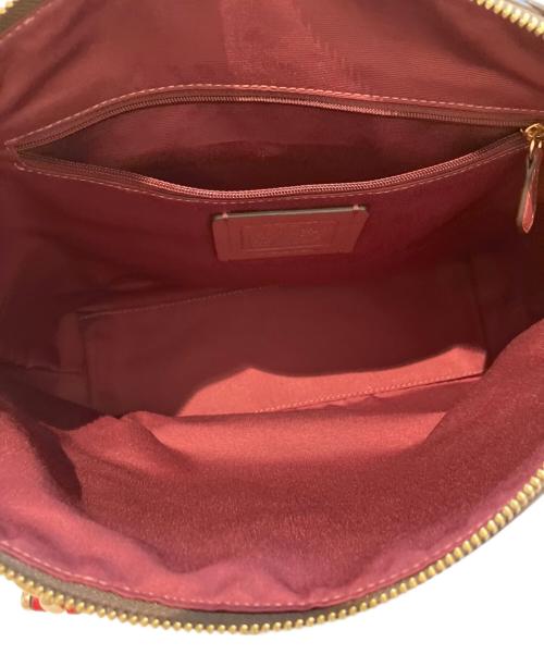 COACH（コーチ）COACH (コーチ) 2WAYバッグ/ケイシー サッチェル レッド×ブラウンの古着・服飾アイテム