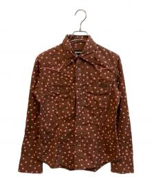 Hysteric Glamour（ヒステリックグラマー）の古着「ドット柄ウエスタンシャツ」｜ブラウン