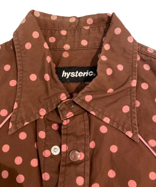 Hysteric Glamour（ヒステリックグラマー）Hysteric Glamour (ヒステリックグラマー) ドット柄ウエスタンシャツ ブラウン サイズ:不明の古着・服飾アイテム