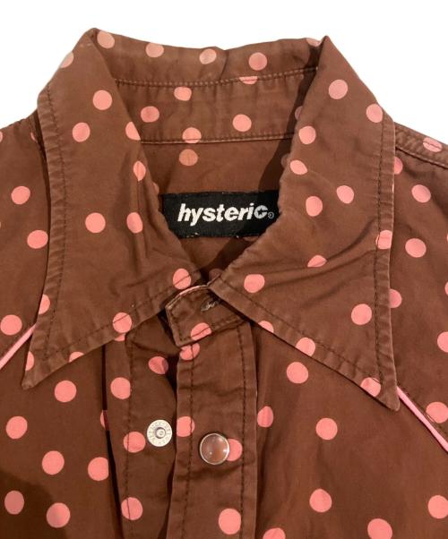 Hysteric Glamour（ヒステリックグラマー）Hysteric Glamour (ヒステリックグラマー) ドット柄ウエスタンシャツ ブラウン サイズ:不明の古着・服飾アイテム
