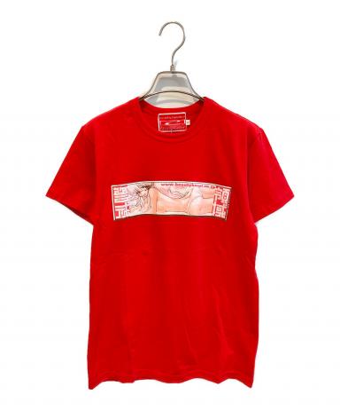 beauty:beast 警告 Tシャツ　レッド　archive 中古・古着通販】beauty:beast (ビューティービースト) COSPA (コスパ