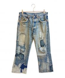 LEVI'S VINTAGE CLOTHING（リーバイス ビンテージ クロージング）の古着「パッチワークフレアデニムパンツ　PC9-A2442-0000」｜インディゴ