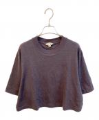 UNFILアンフィル）の古着「リネンジャージー クロップドTシャツ　WHSP-UW139」｜ネイビー