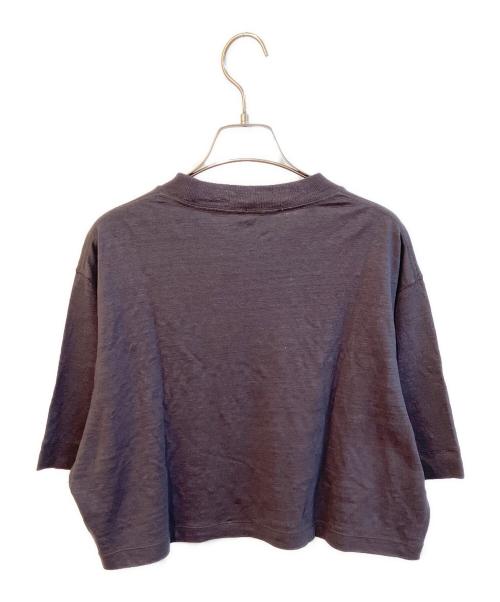 UNFIL（アンフィル）unfil (アンフィル) リネンジャージー クロップドTシャツ　WHSP-UW139 ネイビー サイズ:-の古着・服飾アイテム