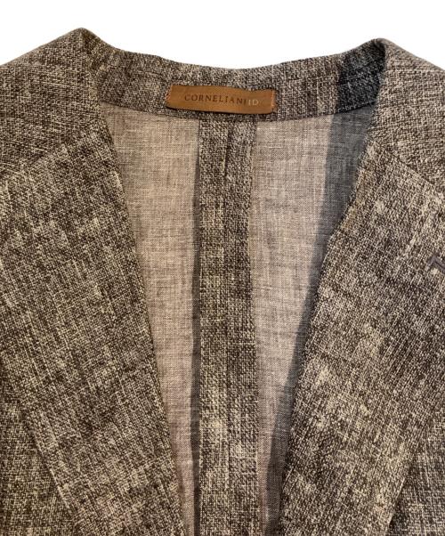 CORNELIANI（コルネリアーニ）CORNELIANI (コルネリアーニ) リネンテーラードジャケット グレー サイズ:60の古着・服飾アイテム