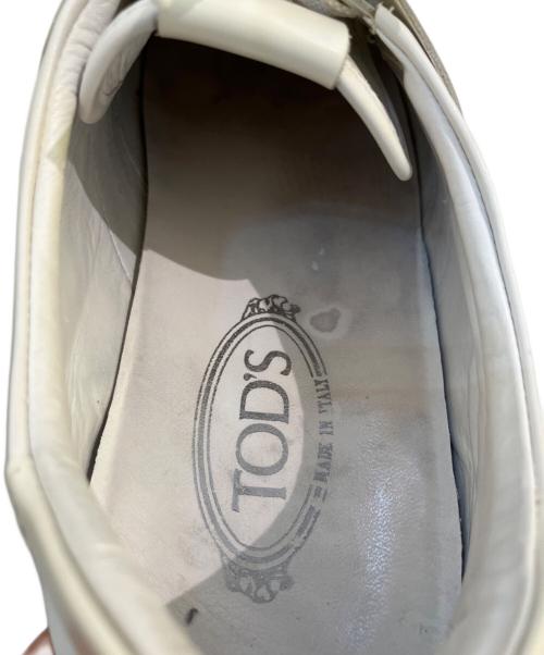 TOD'S（トッズ）TOD'S (トッズ) レザースニーカー ホワイト サイズ:9の古着・服飾アイテム