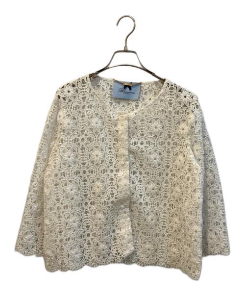 BLUMARINE（ブルマリン）BLUMARINE (ブルマリン) レースジャケット ホワイト サイズ:Mの古着・服飾アイテム