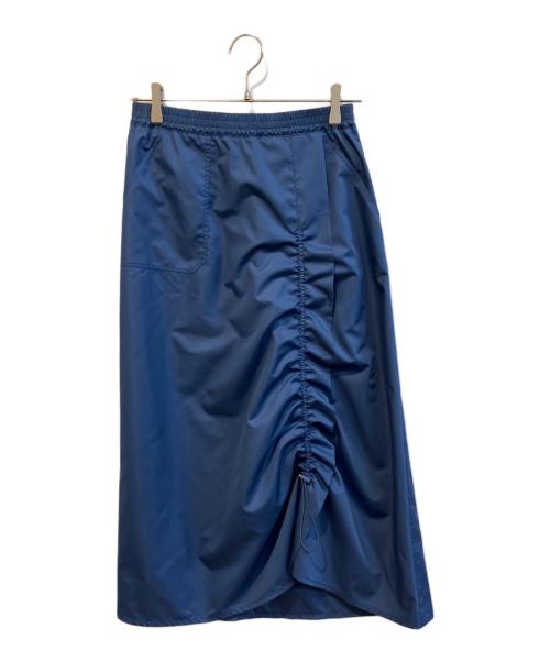 TRUNK HIROKO KOSHINO（トランク ヒロコ コシノ）TRUNK HIROKO KOSHINO (トランク ヒロコ コシノ) ナイロンスカート ブルー サイズ:38の古着・服飾アイテム