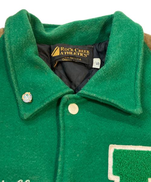 ROCK CREEK ATHLETICS（ロッククリークアスレチックス）rock creek athletics (ロッククリークアスレチックス) 80’S～90’Sスタジャン グリーン サイズ:Sの古着・服飾アイテム