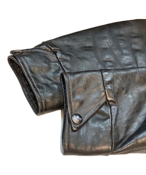 SHIELDS（シールズ）shields (シールズ) 60’Sレザースタジャン ブラック サイズ:Sの古着・服飾アイテム