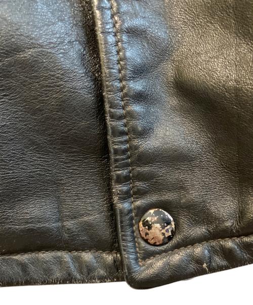 SHIELDS（シールズ）shields (シールズ) 60’Sレザースタジャン ブラック サイズ:Sの古着・服飾アイテム