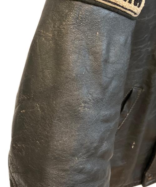 SHIELDS（シールズ）shields (シールズ) 60’Sレザースタジャン ブラック サイズ:Sの古着・服飾アイテム