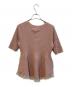 PROPORTION BODY DRESSING (プロポーションボディドレッシング) 部分シアーペプラムニット　121-6270606 ピンク サイズ:M 未使用品：5000円