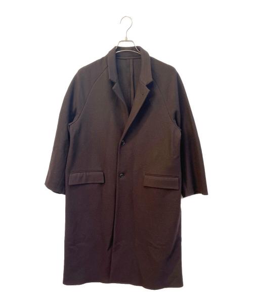 URU（ウル）uru (ウル) WOOL PONCH / OVER COAT　20FWP03 ブラウン サイズ:1の古着・服飾アイテム