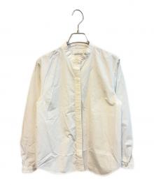 TOMORROW LAND collection（トゥモローランドコレクション）の古着「コンパクトブロード タックブラウス　13-01-42-01203」｜ホワイト
