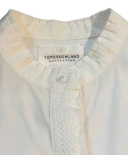 TOMORROW LAND collection（トゥモローランドコレクション）TOMORROW LAND collection (トゥモローランドコレクション) コンパクトブロード タックブラウス　13-01-42-01203 ホワイト サイズ:Ｓの古着・服飾アイテム
