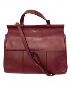 TORY BURCHトリーバーチ）の古着「レザーハンドバッグ」｜レッド
