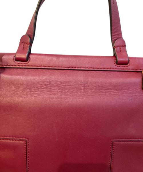 TORY BURCH（トリーバーチ）TORY BURCH (トリーバーチ) レザーハンドバッグ レッド サイズ:-の古着・服飾アイテム
