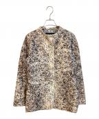 ISSEY MIYAKEイッセイミヤケ）の古着「AbstractTexturedJacket　IM13FD059」｜ベージュ×ブラック