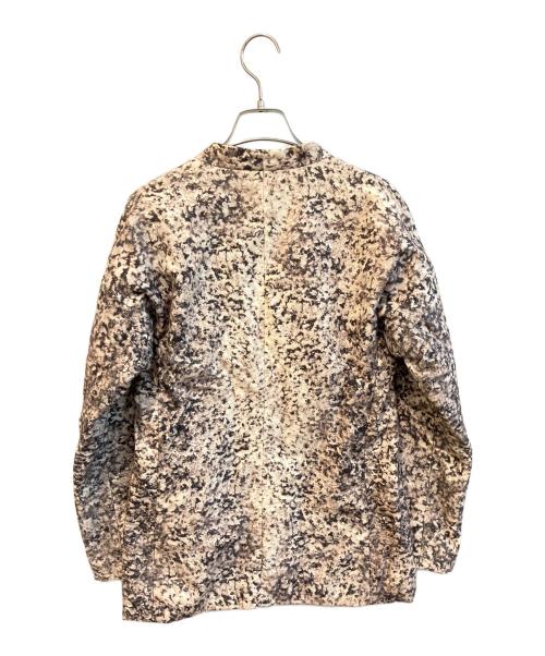 ISSEY MIYAKE（イッセイミヤケ）ISSEY MIYAKE (イッセイミヤケ) AbstractTexturedJacket　IM13FD059 ベージュ×ブラック サイズ:2の古着・服飾アイテム