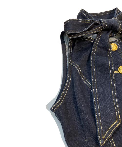 darich（ダーリッチ）Darich (ダーリッチ) DDボタンリボンデニムトップス　112611040 インディゴ サイズ:Free 未使用品の古着・服飾アイテム