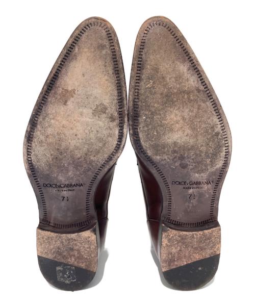 DOLCE & GABBANA（ドルチェ＆ガッバーナ）DOLCE & GABBANA (ドルチェ＆ガッバーナ) ビジネスシューズ ブラウン サイズ:SIZE 7 1/2の古着・服飾アイテム