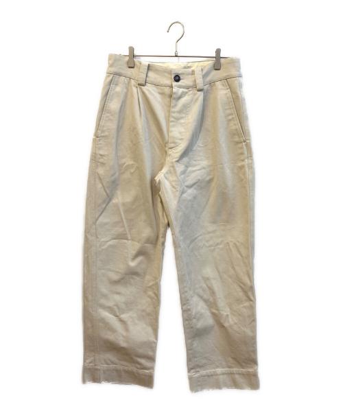 MARGARET HOWELL（マーガレットハウエル）MARGARET HOWELL (マーガレットハウエル) タックチノパンツ　579-4240005 アイボリー サイズ:Ｌの古着・服飾アイテム