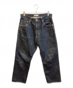 HATSKIハツキ）の古着「セルビッチデニムパンツ/Wide Tapered Denim　HTK-18013」｜インディゴ