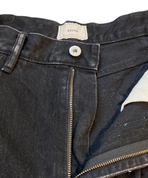 EVCON（エビコン）evcon (エビコン) デニムパンツ/1TUCK BAGGY DENIM BIO　251-91507 ブラック サイズ:2の古着・服飾アイテム