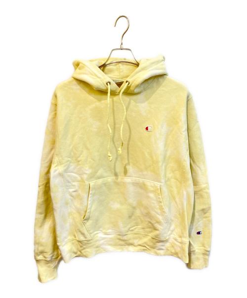 Champion（チャンピオン）Champion (チャンピオン) タイダイ染めパーカー イエロー サイズ:Mの古着・服飾アイテム