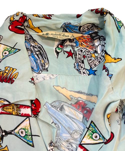SCHOTT BROS.（ショットブロス）SCHOTT BROS. (ショットブロス) レーヨンアロハシャツ　3175021 ブルー サイズ:XLの古着・服飾アイテム