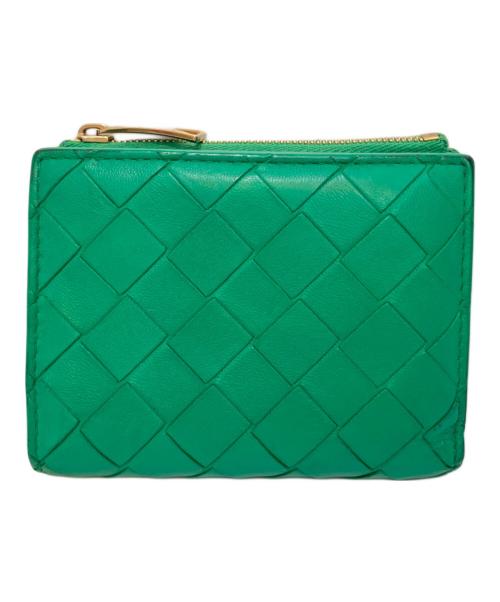 BOTTEGA VENETA（ボッテガベネタ）BOTTEGA VENETA (ボッテガベネタ) 2つ折り財布 グリーンの古着・服飾アイテム